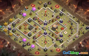 Best Anti 2 Stars TH11 War Base & Link - Clash of Clans #20414