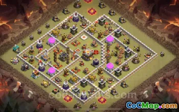 Best Anti 2 Stars TH11 War Base with Link - 2024 #20472