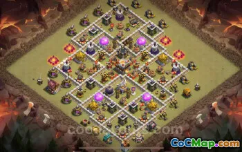 Best Anti 2 Stars TH11 War Base with Link - Clash of Clans #20132