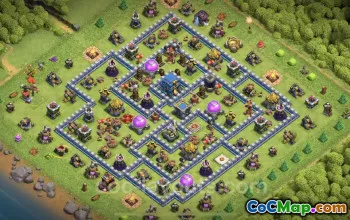Best Anti 2 Stars TH12 Base - Clash of Clans Defense #25608