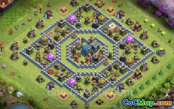 Best Anti 2 Stars TH12 Base - Clash of Clans Hybrid Copy #20850
