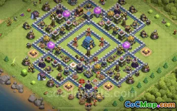 Best Anti 2 Stars TH12 Base Copy - Clash of Clans #25456
