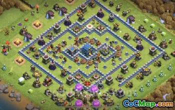 Best Anti 2 Stars TH12 Base Copy - Clash of Clans #25470