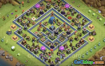 Best Anti 2 Stars TH12 Base Copy - Clash of Clans Hybrid #20688