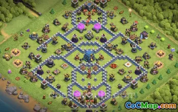 Best Anti 2 Stars TH12 Base - Hybrid Layouts for COC #25603