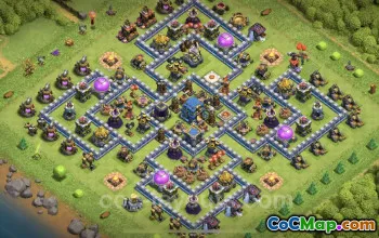 Best Anti 2 Stars TH12 Base - Hybrid Layouts & Links #25639