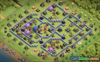 Best Anti 2 Stars TH12 Hybrid Base - Clash of Clans #20817