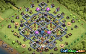 Best Anti 2 Stars TH12 Hybrid Base Copy - Clash of Clans #25588