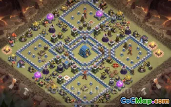 Best Anti 2 Stars TH12 War Base Link - Clash of Clans #25651
