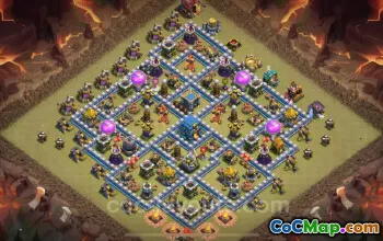 Best Anti 2 Stars TH12 War Base with Link - 2025 Guide #25442