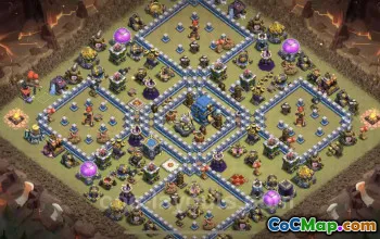 Best Anti 2 Stars TH12 War Base with Link - Clash of Clans #25476
