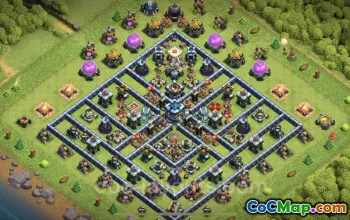 Best Anti 2 Stars TH13 Base - Clash of Clans 전략 #25896