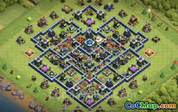 Best Anti 2 Stars TH13 Base - Clash of Clans Defense Guide #21112