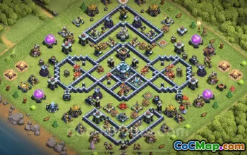 Best Anti 2 Stars TH13 Base for Legend League - COC #25775