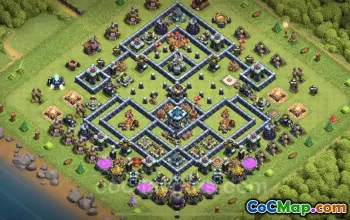 Best Anti 2 Stars TH13 Base - Town Hall 13 Defense Link #25937