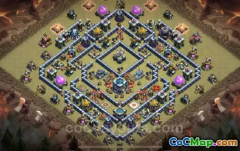 Best Anti 2 Stars TH13 War Base with Link for Legend League #21304