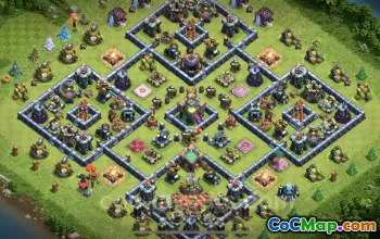 Best Anti 2 Stars TH14 Base - Clash of Clans Defense #21778