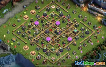 Best Anti 2 Stars TH14 Base for Legend League - COC #21561