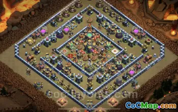 Best Anti 2 Stars TH14 War Base with Link - Clash of Clans #26134
