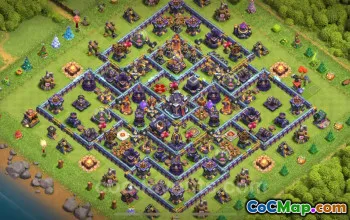 Best Anti 2 Stars TH15 Base - Hybrid Defense Link #22145