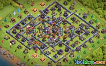 Best Anti 2 Stars TH15 Base with Link for Legend League #21952