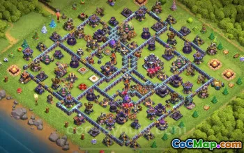 Best Anti 2 Stars TH15 Hybrid Base Layouts for COC #26223