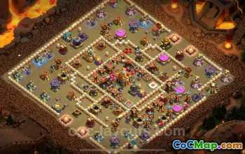 Best Anti 2 Stars TH16 War Base with Link - Clash of Clans 2025 #22285