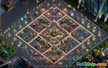 Best Anti 2 Stars TH17 Base Design - Clash of Clans 2025 #22500