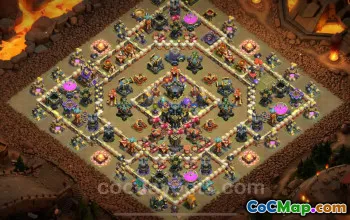 Best Anti 2 Stars TH17 War Base 2025 - Hybrid Link #26647