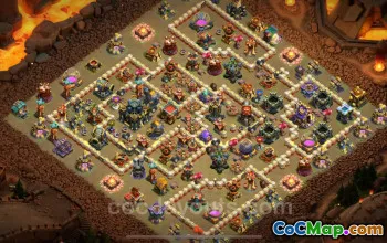 Best Anti 2 Stars TH17 War Base with Link 2025 - COC #22462