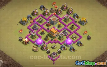 Best Anti 2 Stars TH6 Base 2024 - Copy & Link Included #18346