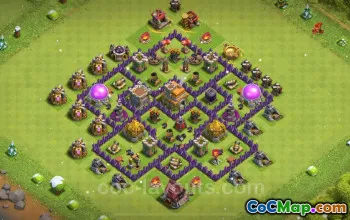 Best Anti 2 Stars TH7 Base 2024 - Copy & Strategies #18522