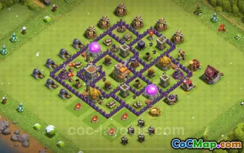 Best Anti 2 Stars TH7 Base - Clash of Clans 2025 #26626