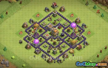 Best Anti 2 Stars TH7 Base - Clash of Clans Hybrid Design #18822