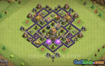 Beste Anti-2-Sterne-TH7-Basiskopie und Link – Clash of Clans #18677