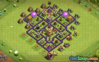 Best Anti 2 Stars TH7 Base with Link - Clash of Clans 2025 #25667