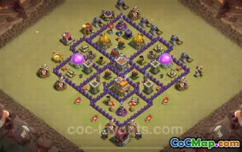 Best Anti 2 Stars TH7 Trophy Base 2024 - Copy Link Here! #18486