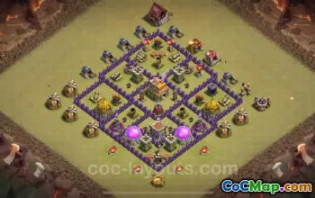 Best Anti 2 Stars TH7 War Base 2024 - Kopilink inkludert #17656
