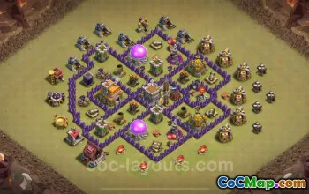 Best Anti 2 Stars TH7 War Base 2025 - Clash of Clans #26640