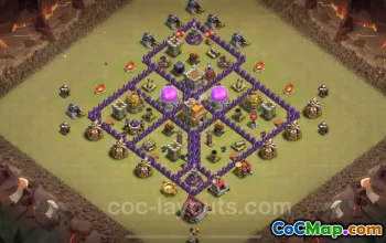 Best Anti 2 Stars TH7 War Base 2025 - Copy Link Inside #24025