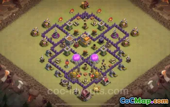 Pangkalan Perang TH7 Anti Bintang 2 Terbaik (Tautan) - Panduan COC 2024 #18600