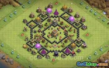 Best Anti 2 Stars TH8 Base 2023 - Clash of Clans Defense #19097