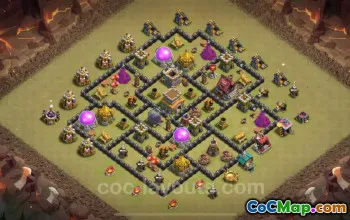 Best Anti 2 Stars TH8 Hybrid War Base - 2024 Guide #18962