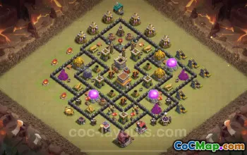 Best Anti 2 Stars TH8 War Base 2025 - Clash of Clans #24481