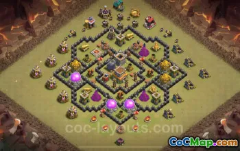 Best Anti 2 Stars TH8 War Base | Hybrid Design & Links #24420