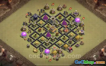Best Anti 2 Stars TH8 War Base - Town Hall 8 Defense Link #19154