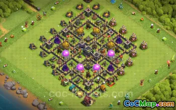 Best Anti 2 Stars TH9 Base 2024 - Hybrid Links & Tips #19336