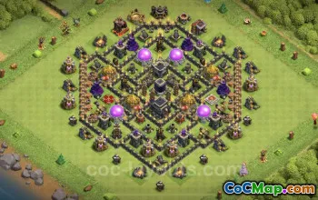 Best Anti 2 Stars TH9 Base - Hybrid Defense Link #24732