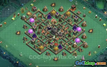 Best Anti 2 Stars TH9 Base Links - Clash of Clans #24789
