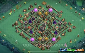 Best Anti 2 Stars TH9 Base with Link - Clash of Clans 2023 #19538